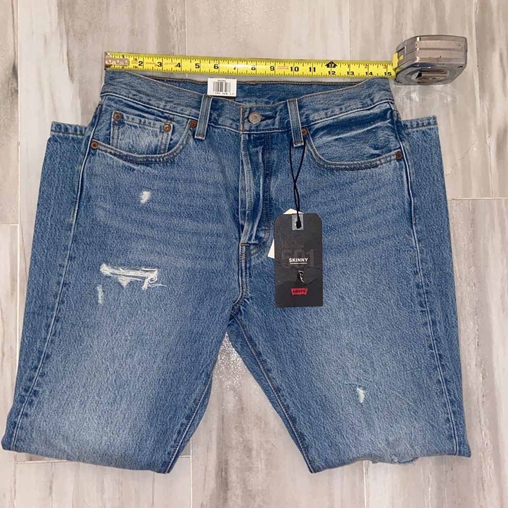 Levi’s Premium 501s High Rise Skinny (2019), Capital E, 29x28, NWT, $98 MSRP - Picture 6 of 15